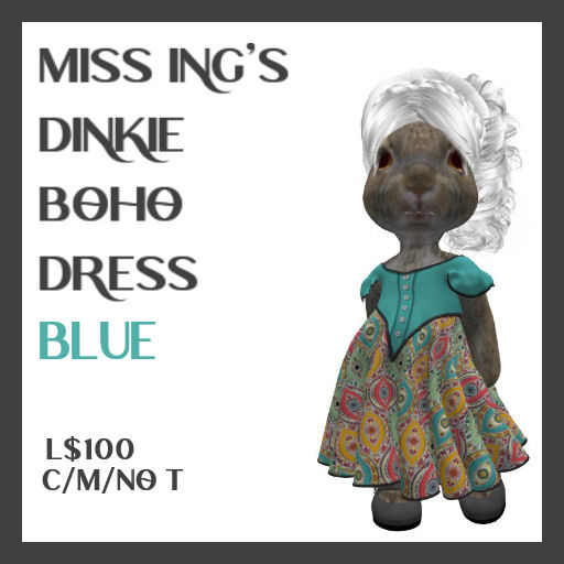 Miss Ing's Dinkie Circular Dress Set Boho Blue
