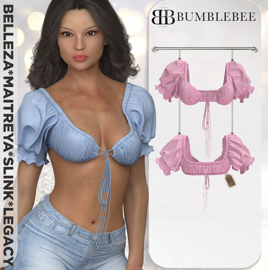 Bumblebee - Sussie Crop Laced Top - Azalea