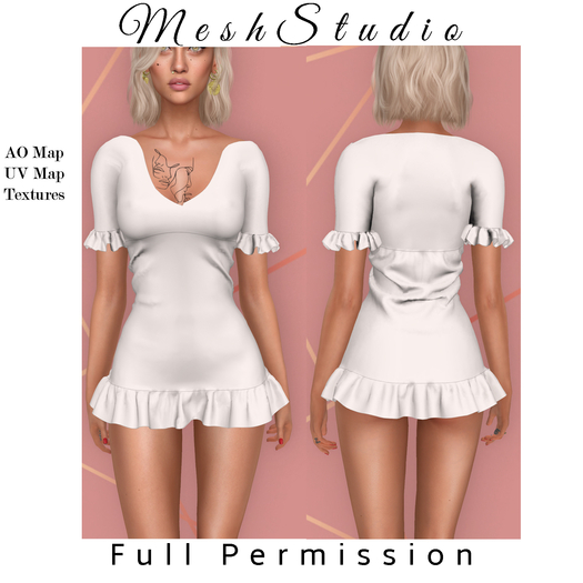MeshSTUDIO - Ruff Dress Maitreya FULL PERMISSION