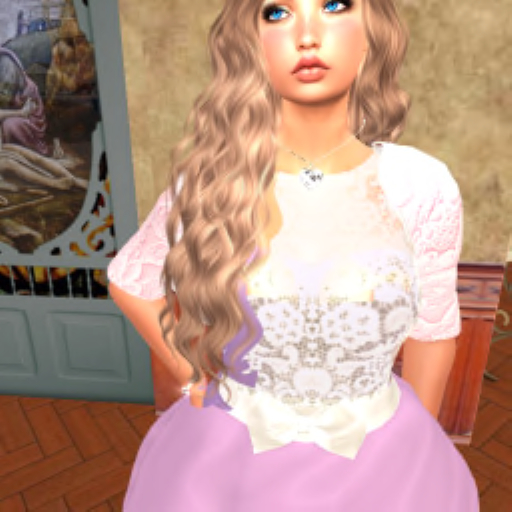 Pink&White Over Shoulder Cape with Roxies-Angel Dress