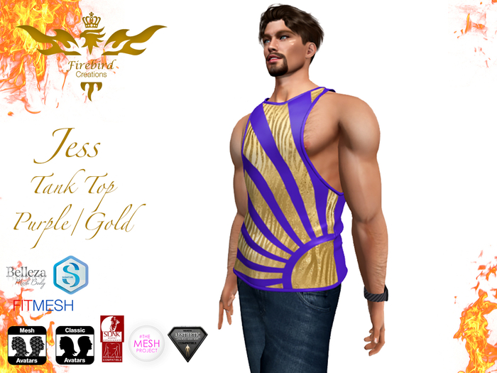 Firebird Jess Tank Top Purple/Gold