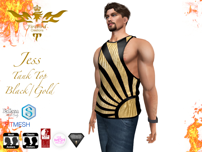 Firebird Jess Tank Top Black/Gold