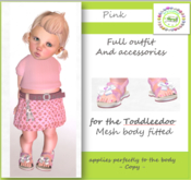 TOP SKIRT PINK *** Little Croc***
