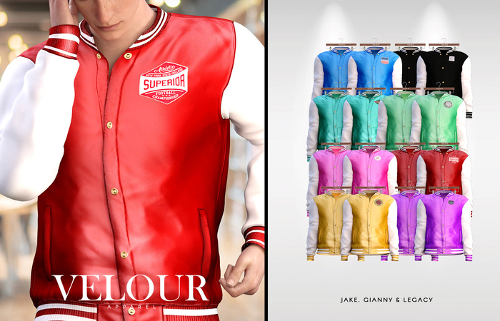 VELOUR APPAREL: "Troy" College Jacket (DEMO)