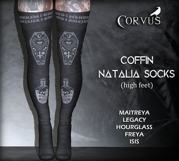 Corvus : Coffin Natalia Socks