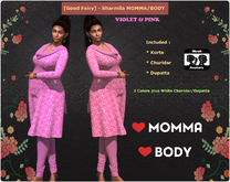 [Good Fairy] - Sharmila {Kurta Churidar} M/B VIOLET / PINK