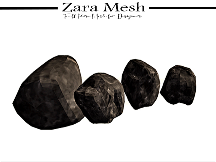 Zara Mesh - Black Rocks Pack - FULL PERM MESH