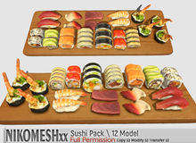 ::NIKOMESH::Full Permission Sushi Pack \ 12 Model