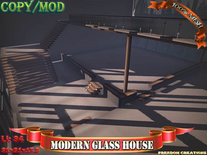 Modern glass house-Freedom creations