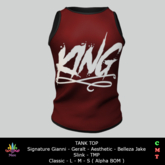 Merc - Tank Top RED - King #1 - Mens