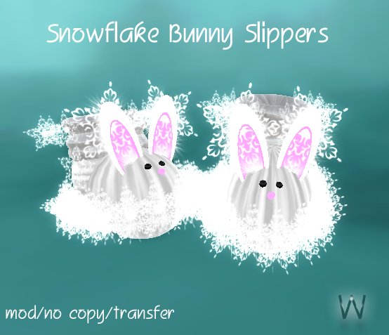 ~WC~ Snowflake Bunny Slippers