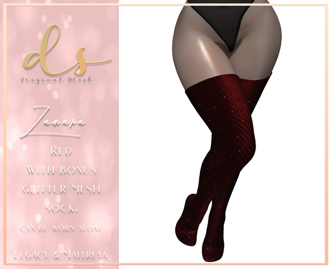 Dark Secrets - Zamara Stockings Fire Red