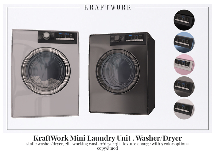 KraftWork Mini Laundry Unit . Washer/Dryer (Add Me)