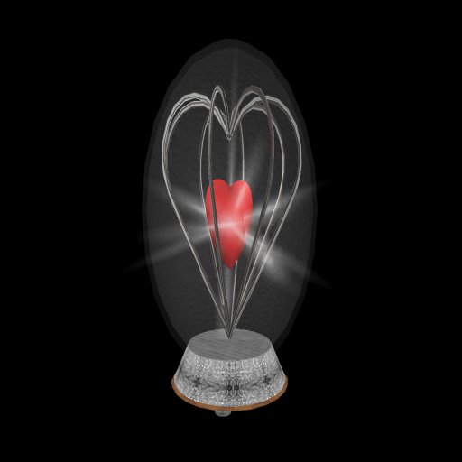 ☆❤ Rotating Heart SnowGlobe - silver ☆❤