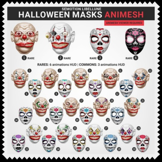 SEmotion Libellune Halloween Masks #3 RARE