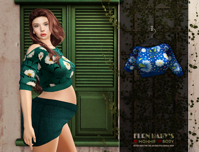 [FLRN DESIGN] - Gia Top Pattern Navy