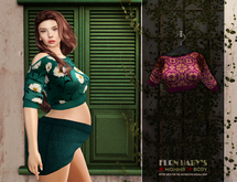 [FLRN DESIGN] - Gia Top Pattern Damson