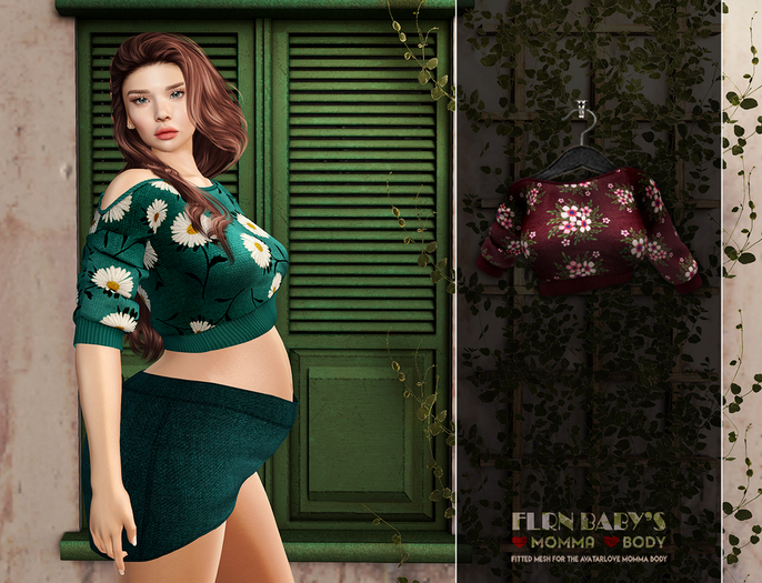 [FLRN DESIGN] - Gia Top Pattern Burgundy