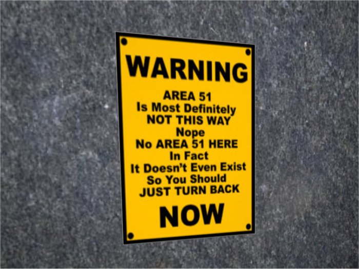 No Area 51 Sign