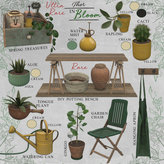 ..::THOR::.. Potted Cacti - Yellow