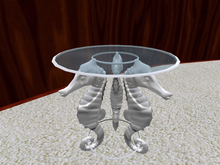TM Seahorse Glass Top Coffee Table - Silver