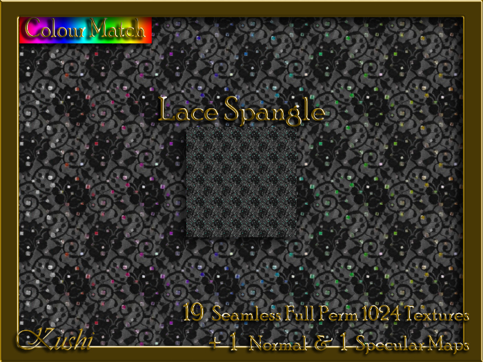 Lace Spangle Seamless Texture Set