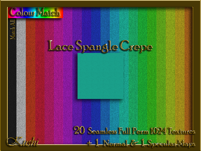 Lace Spangle Crepe Solids Seamless Texture Set