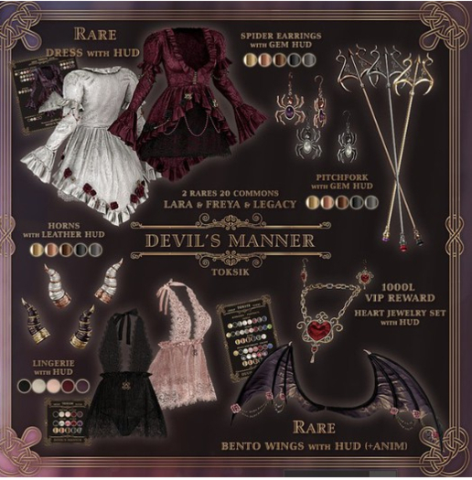 toksik - Devil's Manner Horns (Bronze)