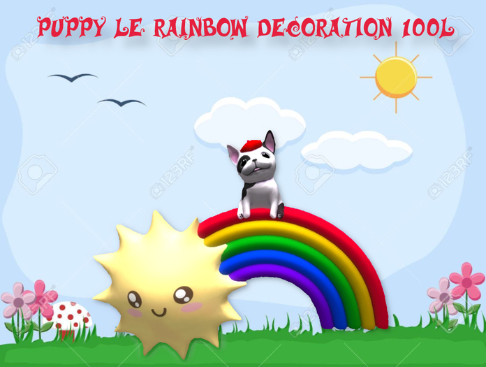 puppy le rainbow deco bagged