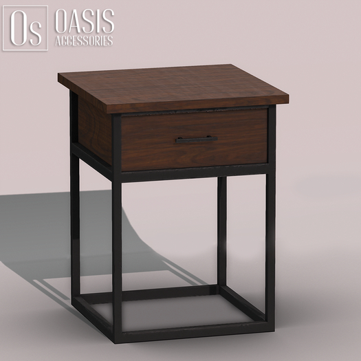 Oasis: Loft Style Bedside Table 
