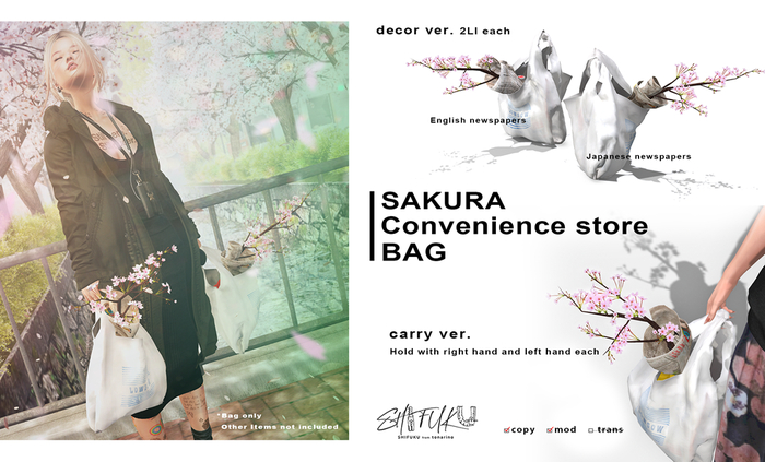 [SHIFUKU] SAKURA  convenience store BAG