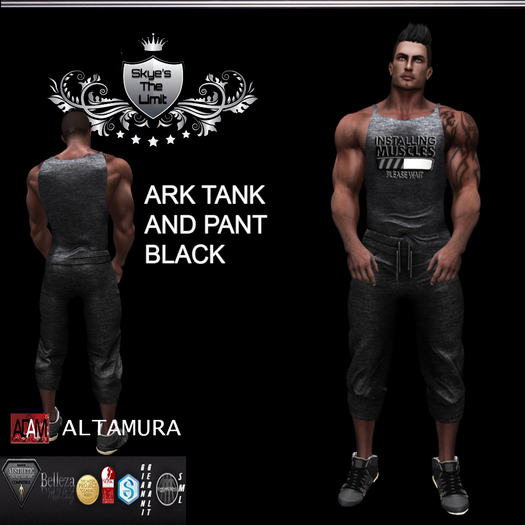 :STLF: ART TANK AND PANTS JOGGING SET BLACK