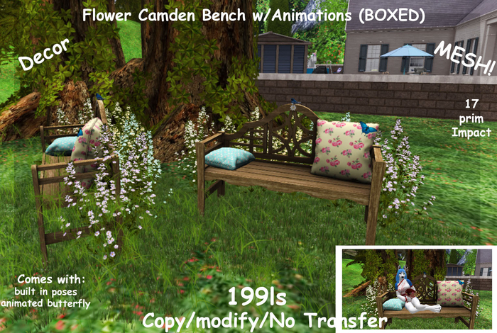 Flower Camden Bench w/Animations (BOXED)