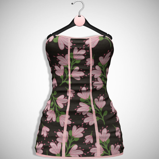 ChicModa // Shania Dress // BLACK FLORAL
