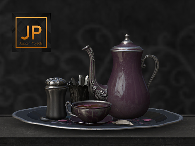 .::THOR::.. Noir Tea Tray RARE