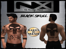 [NX]Tattoo Black Skull