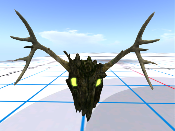 Wendigo mesh wooden mask