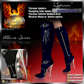 !Drakke! "Spun" Knee High Boots(Dark Blue)     SL Viewer 2 Ready