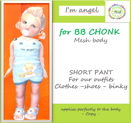 BC PANT SHORT  ANGEL***Little croc***