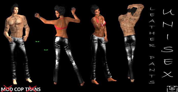 D&S design leather pants UNISEX PROMO
