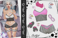 - MicRo - Outfit Sleeping Star Gray Pink