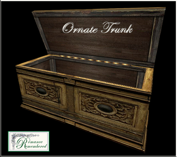 Ornate Antique Trunk w/Sound