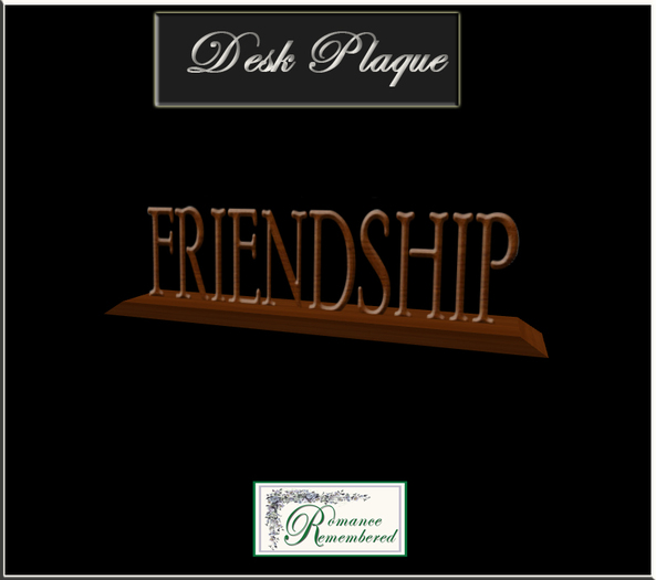Friendship Desk Plaque