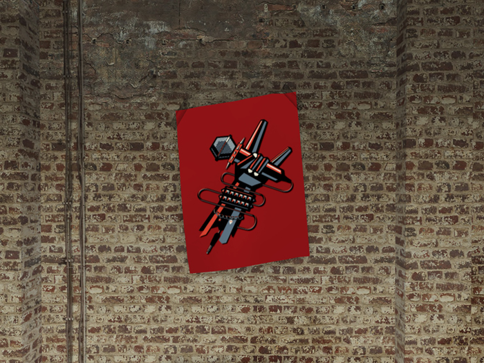 [BOY] TAPED POSTER - HEAVY MIC ROCK