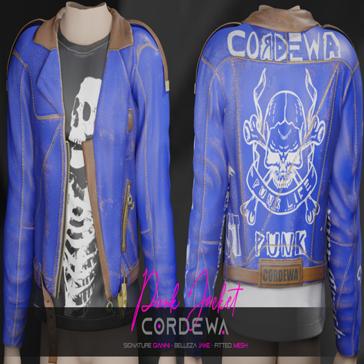 *CORDEWA* PUNK JACKET BLUE