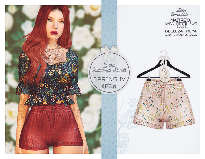 The Secret Store - Zara Lace-up Shorts - Maitreya Lara, Bulge, Belleza Freya, Slink Hourglass - Spring IV