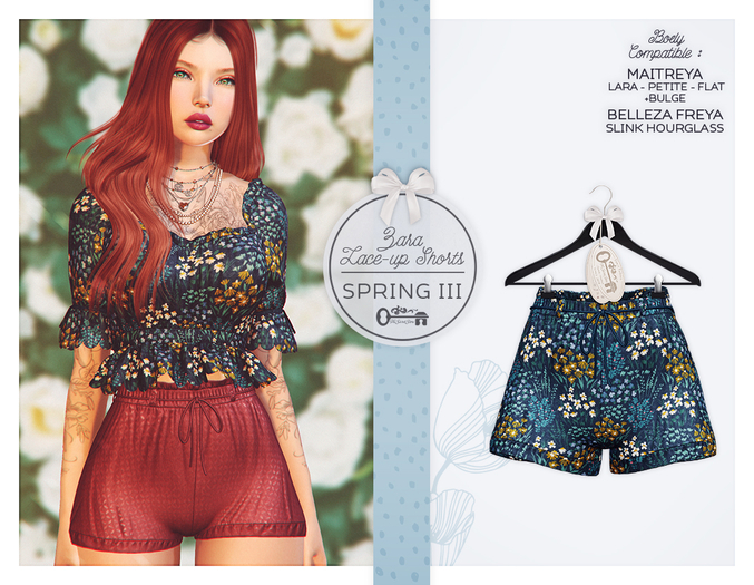 The Secret Store - Zara Lace-up Shorts - Maitreya Lara, Bulge, Belleza Freya, Slink Hourglass - Spring III