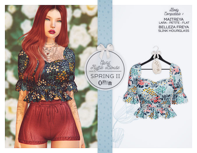 The Secret Store - April Ruffle Blouse - Maitreya Lara & Petite & Flat, Belleza Freya, Slink Hourglass - Spring II