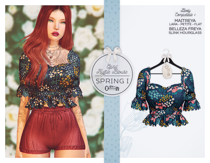 The Secret Store - April Ruffle Blouse - Maitreya Lara & Petite & Flat, Belleza Freya, Slink Hourglass - Spring I