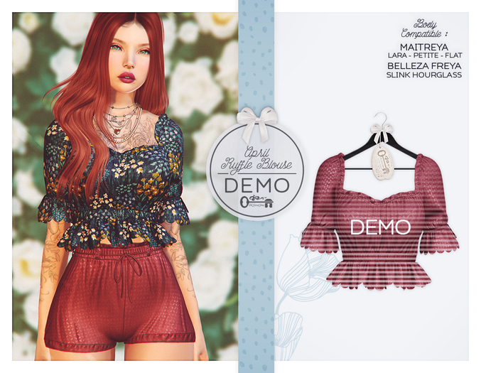 The Secret Store - April Ruffle Blouse - Maitreya Lara & Petite & Flat, Belleza Freya, Slink Hourglass - DEMO